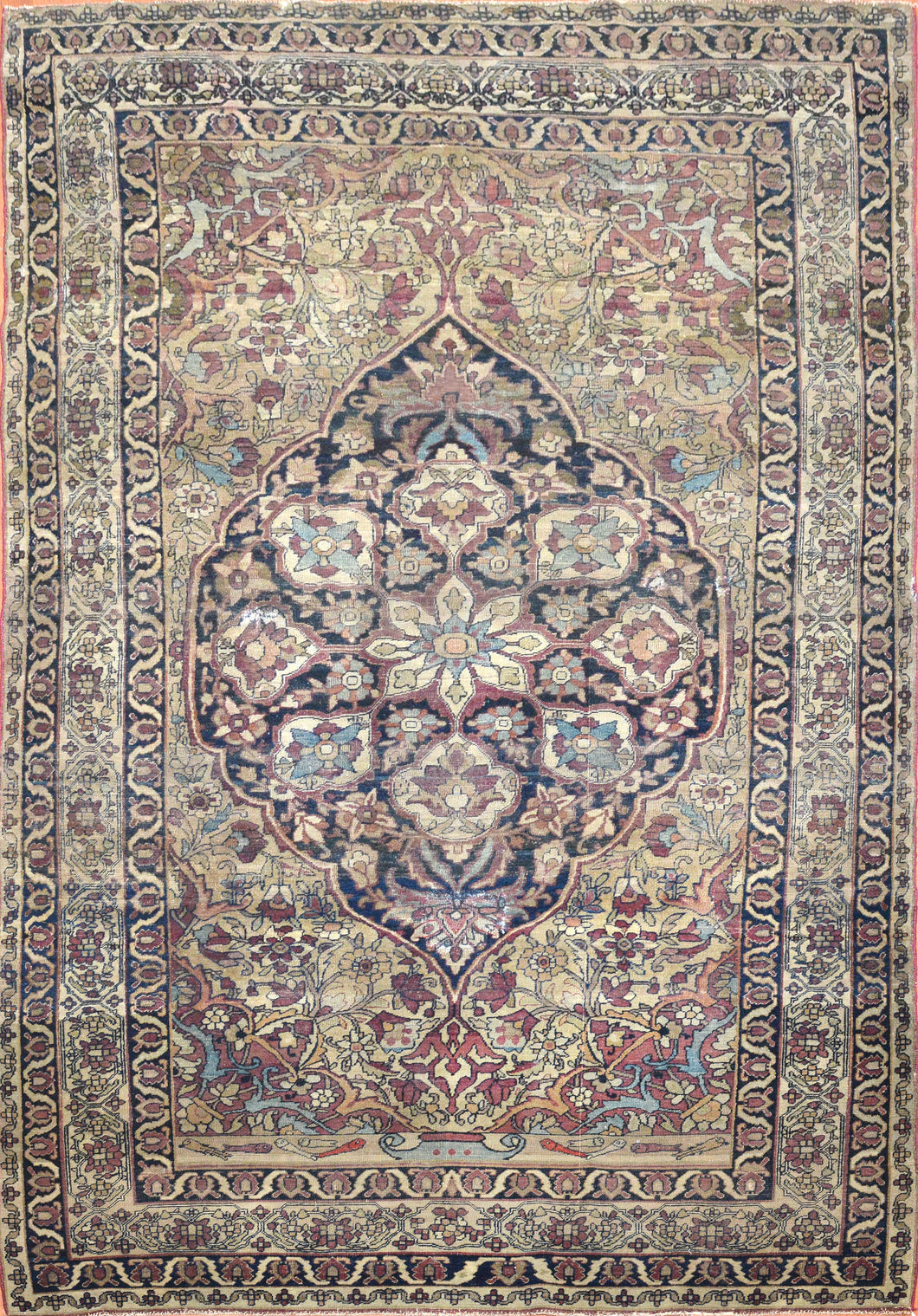 Antique Kerman Persian Rug, Circa 1890