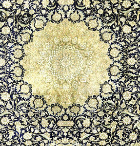 Semi Antique Persian Qum Silk Rug
