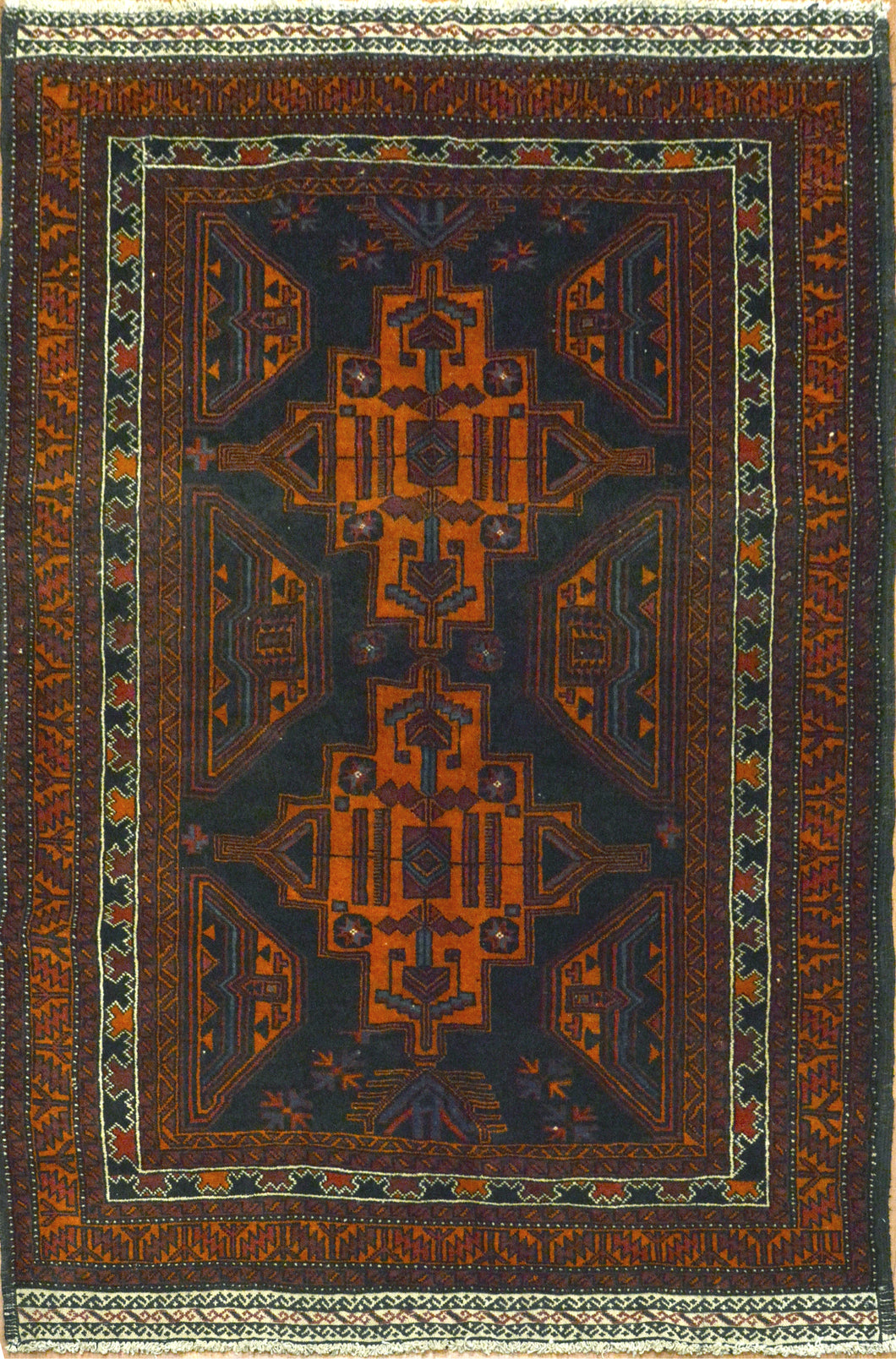 Vintage Baluch Afghan Tribal Rug