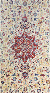 Vintage Silk Foundation Isfahan Persian Rug