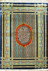 Silk Qum Design Chinese Rug
