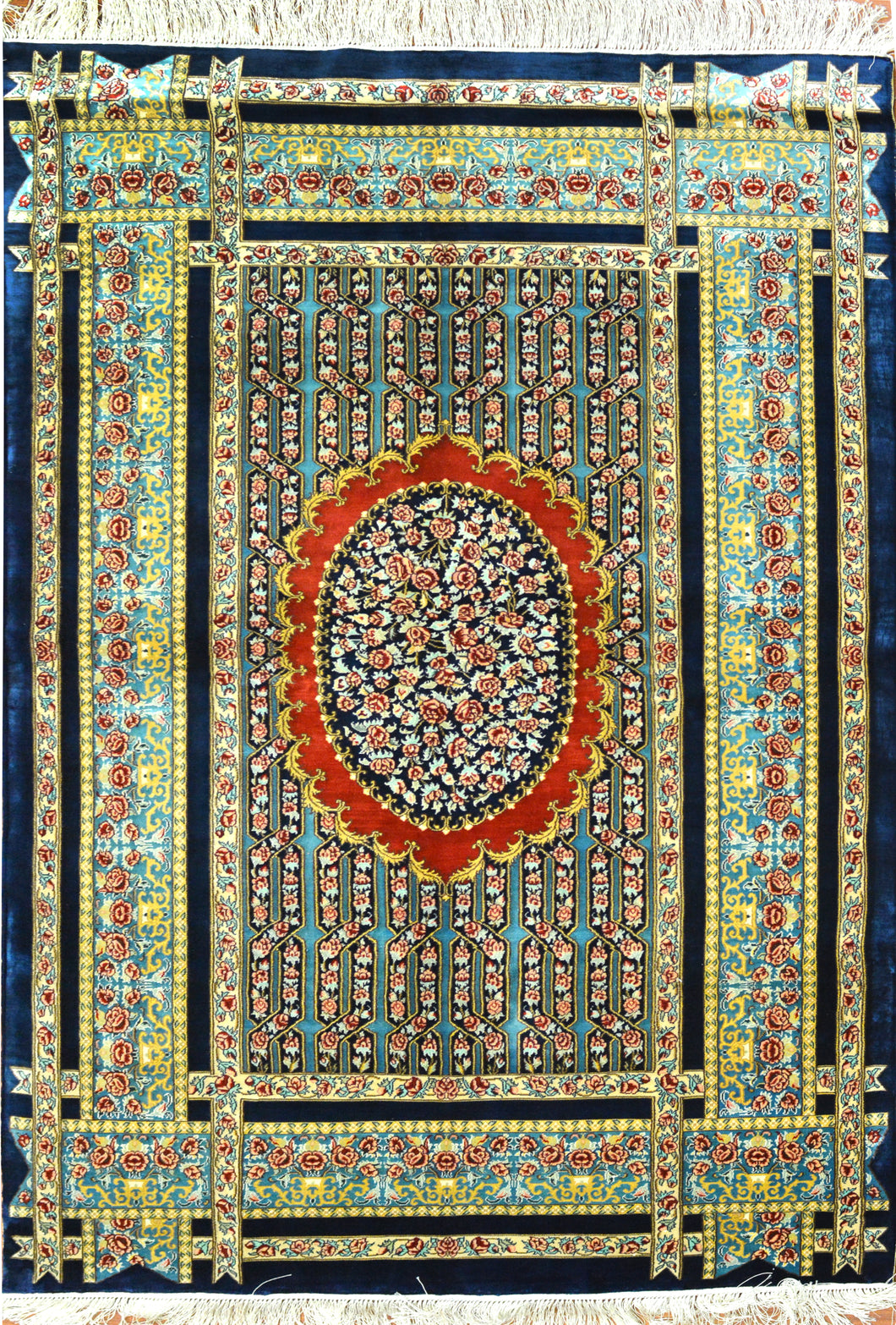 Silk Qum Design Chinese Rug