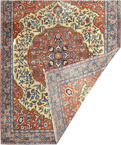 Antique Tabriz Persian Rug, Circa 1890