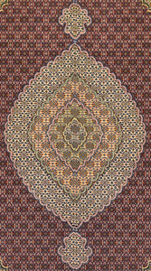 Vintage Tabriz Mahi Design Persian Rug