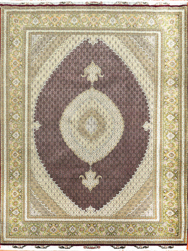 Vintage Tabriz Persian Mahi Design Rug