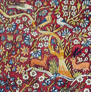 Antique Persian Yazd One of Kind Rug, Circa 1900
