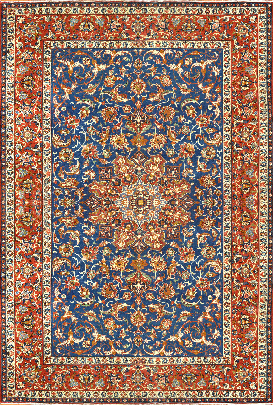 Antique Isfahan Persian Rug, Circa 1890