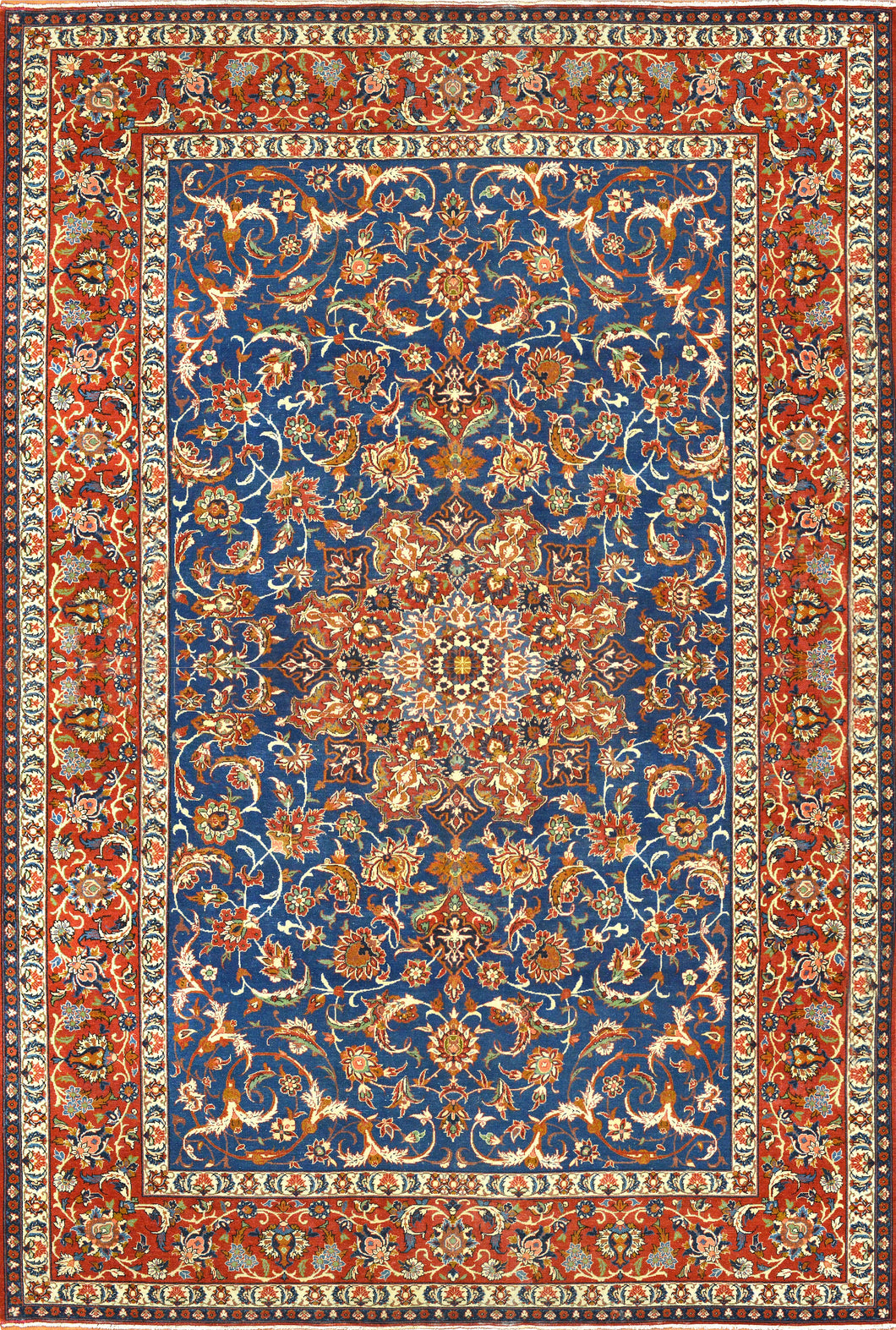 Antique Isfahan Persian Rug, Circa 1890
