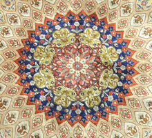 Load image into Gallery viewer, Vintage Qum Persian Silk Rug