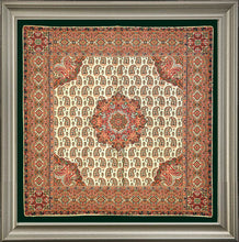 Load image into Gallery viewer, Persian Silk Termeh Tapestry Medallion Jeghah Design