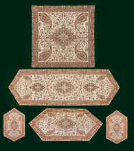 Load image into Gallery viewer, Set Of Persian Silk Termeh Tapestry Boteh Khorshid Design