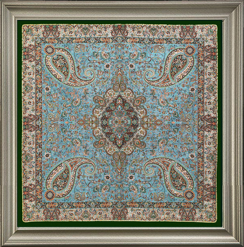 Persian Silk Termeh Tapestry Kavir Abi Design