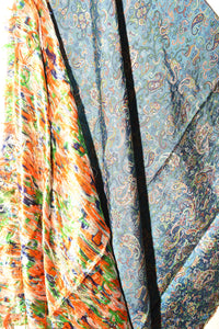 Extremely  Rare Uncut  Silk  Persian Termeh Tapestry Fabric