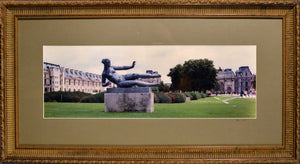The Lady in Front of Louvre Square Paris