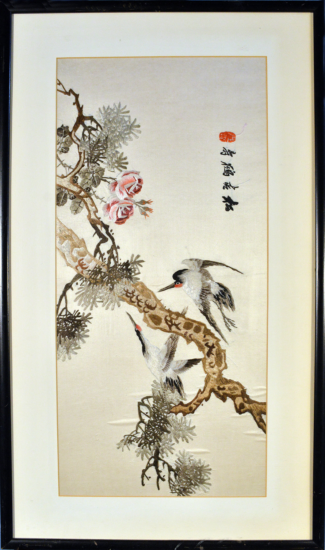 Vintage Oriental Silk Tapestry