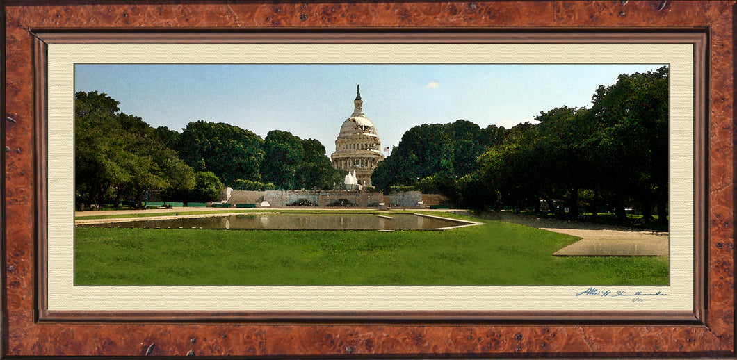 Watercolor Effect Photo Print of U.S. Capitol East Side