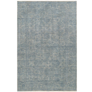 Grey Blue Afghan Oushak Design Rug Hand Knotted Size 6' x 9'