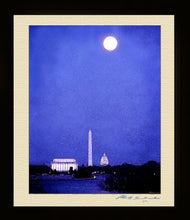 Load image into Gallery viewer, Washington Monument at night /Full Moon