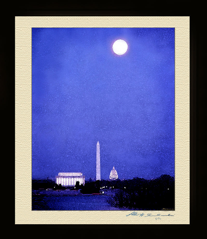 Washington Monument at night /Full Moon