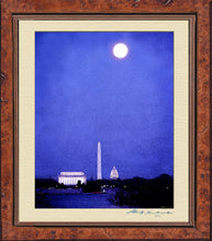 Load image into Gallery viewer, Washington Monument at night /Full Moon