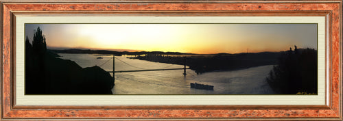 Magnificent Panoramic Photo Of Early Sunrise Over San Francisco Showing The Golden Gate & The Alcatraz