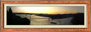 Magnificent Panoramic Photo Of Early Sunrise Over San Francisco Showing The Golden Gate & The Alcatraz