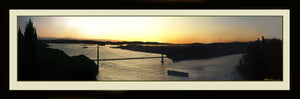 Magnificent Panoramic Photo Of Early Sunrise Over San Francisco Showing The Golden Gate & The Alcatraz