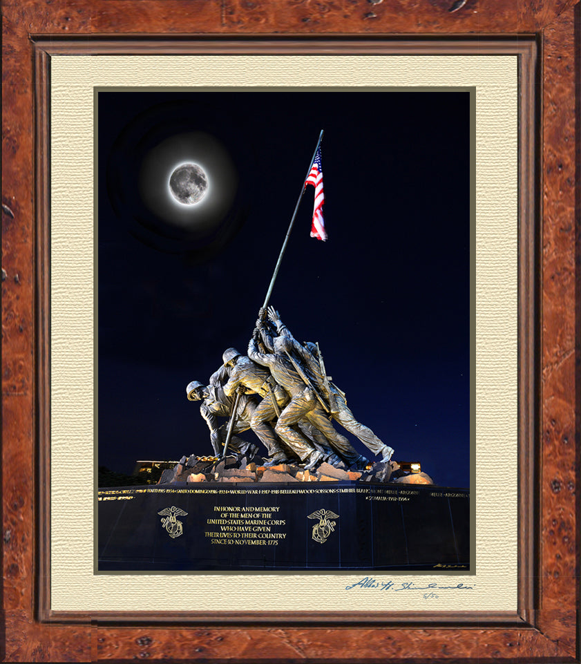 The Moon & The Iwo Jima Memorial