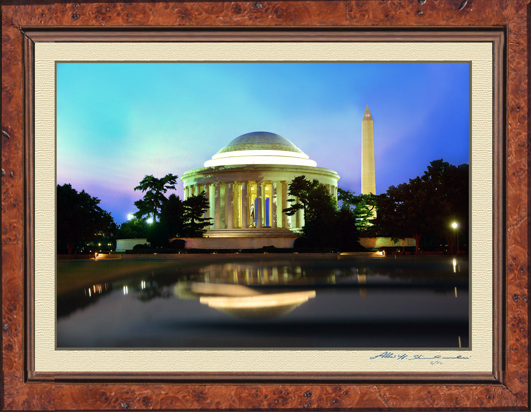 The Jefferson Memorial & Washington Monument Night Shot