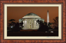 Load image into Gallery viewer, The Jefferson Memorial &amp; Washington Monument night Shot