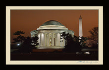 Load image into Gallery viewer, The Jefferson Memorial &amp; Washington Monument night Shot