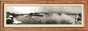 Panoramic Photo View Of The Niagara Falls In Winter