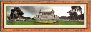 Panoramic Photo Of Piazza Venezia In Rome Italy