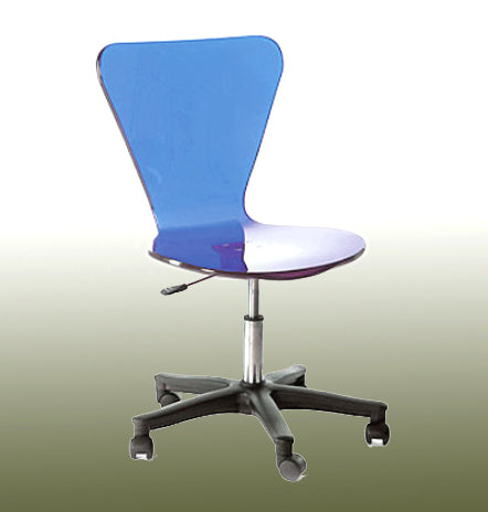 Acrylic Blue Exclamation  Office Chair