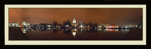 Panoramic Photo View Of The U.S. Capitol at night