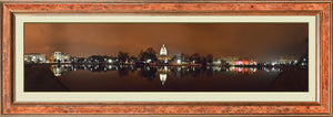 Panoramic Photo View Of The U.S. Capitol at night