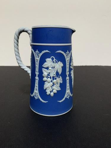 Vintage Blue Wedgwood Ceramic Pitcher