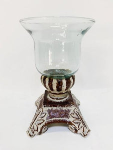 Filipino pottery Clay and Glass Vase