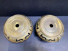 Load image into Gallery viewer, Vintage Golden Hand Crafted Heavy Brass Vase Stands