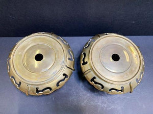 Vintage Golden Hand Crafted Heavy Brass Vase Stands